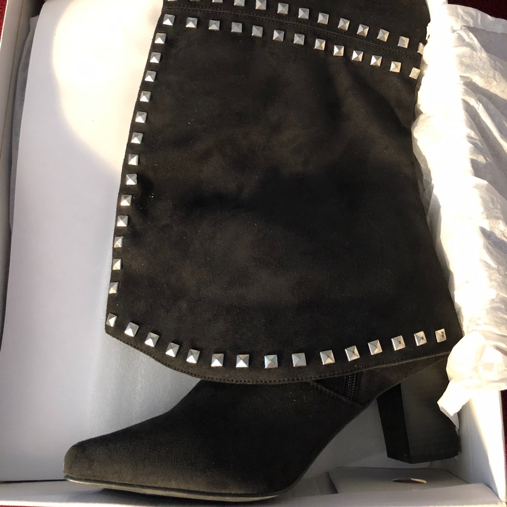 Ashro Zyirah Thigh High Boots Black 9.5 NIB